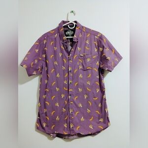 Five Four Purple Shirt with Banana Print